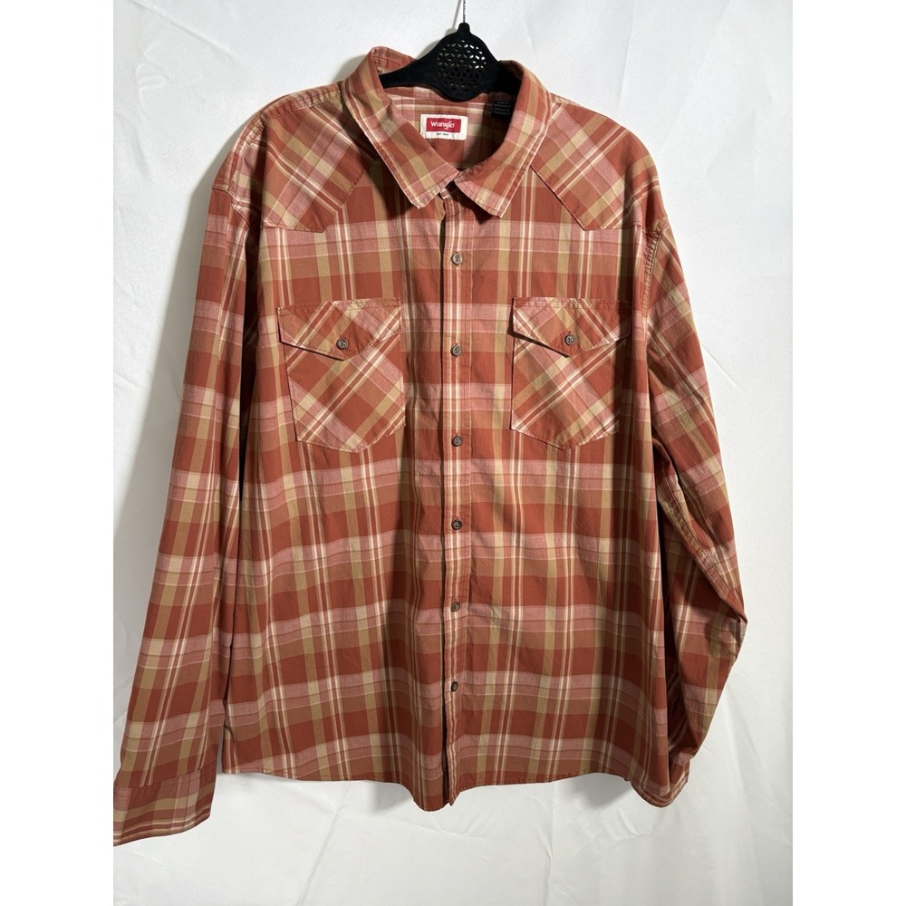 Wrangler Shirt Size 2XL mens long sleeve plaid